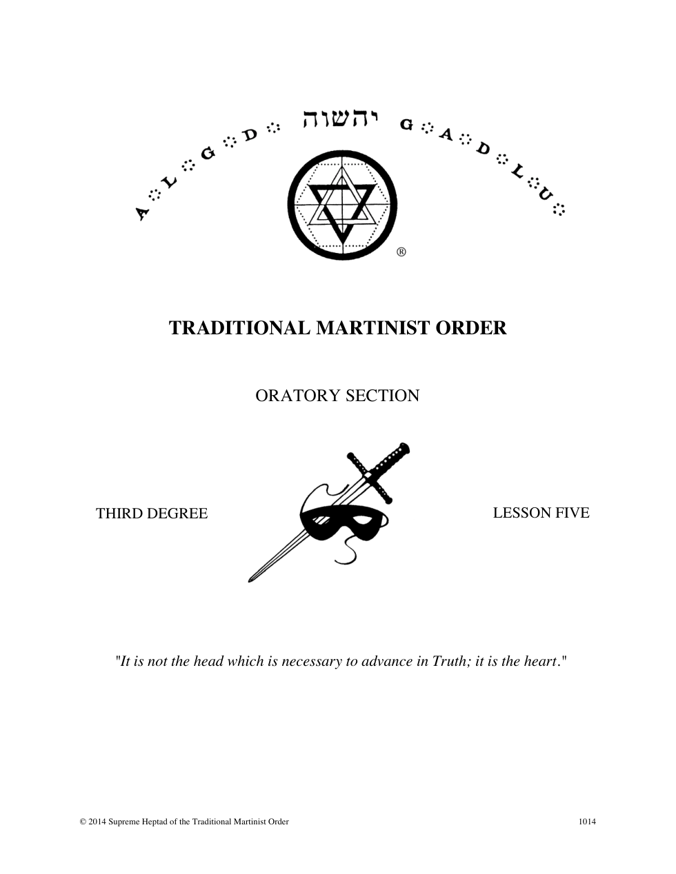 Third Degree Lesson 5 10302014 cover