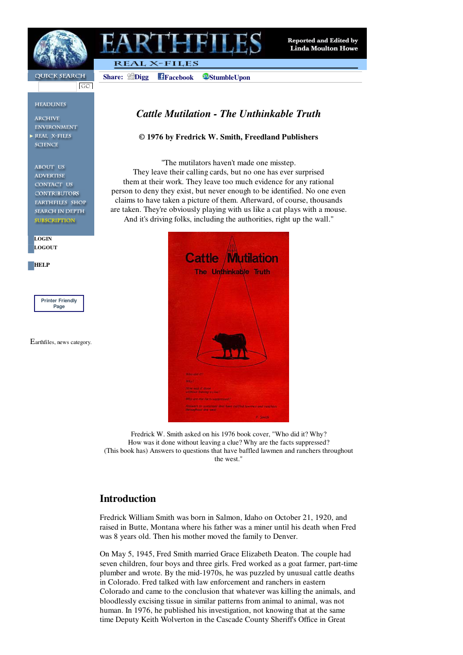 12 06 2002 Cattle Mutilation - The Unthinkable Truth, Chapter 1, Part One cover