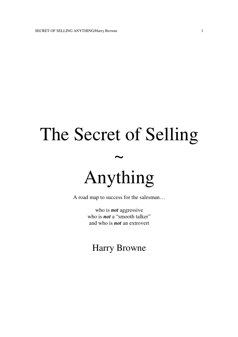 Secret of Selling - Anything cover