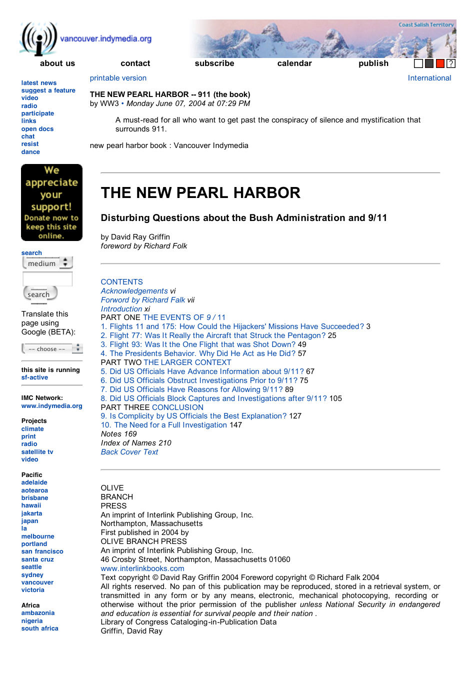 G. Edward Griffin - The New Pearl Harbor cover