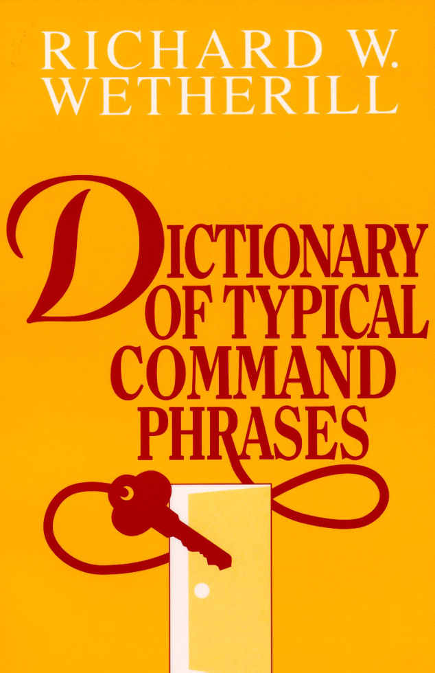 Dictionary Of Typical Command Phrases cover
