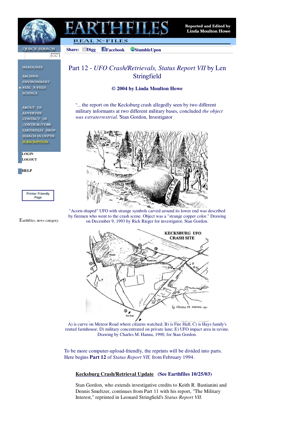 02 07 2004 Part 12 - UFO Crash Retrievals, Status Report VII by Len Stringfield cover