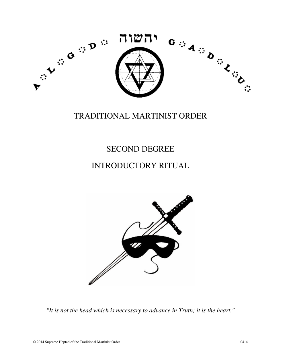 Second Degree Initate-Ritual-09212014 cover
