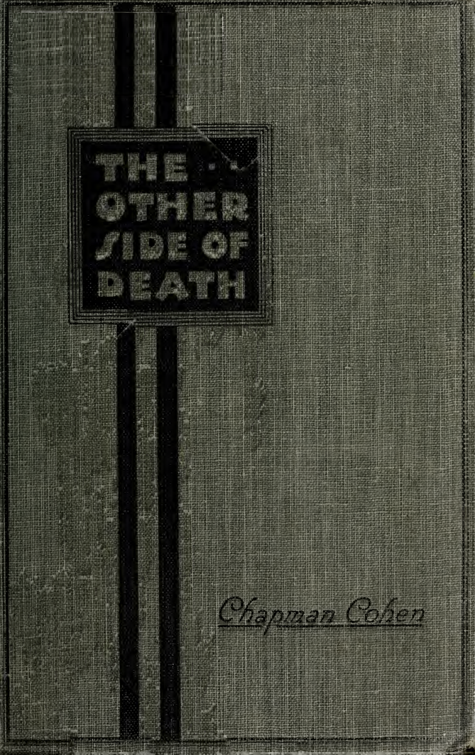 The Other Side of Death - C Cohen (1922) cover