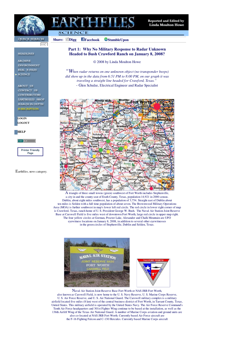 07 26 2008 Part 1 Why No Military Response to Radar Unknown Headed to Bush Crawford Ranch on January 8, 2008 cover