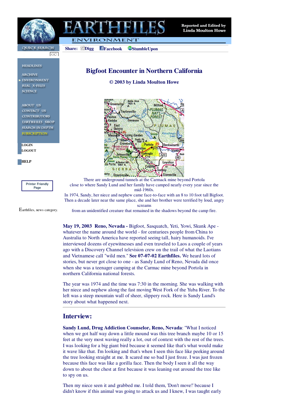 05 20 2003 Bigfoot Encounter in Northern California cover