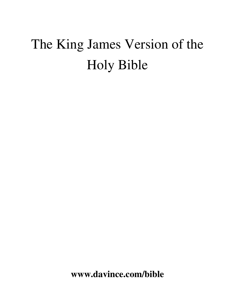 King James Bible cover