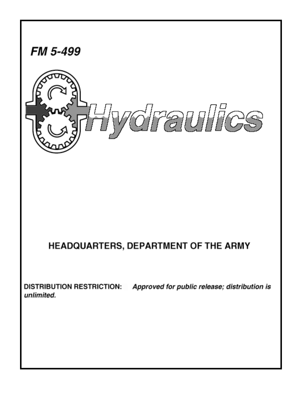 ARMY Hydraulics 1997 172 pages cover