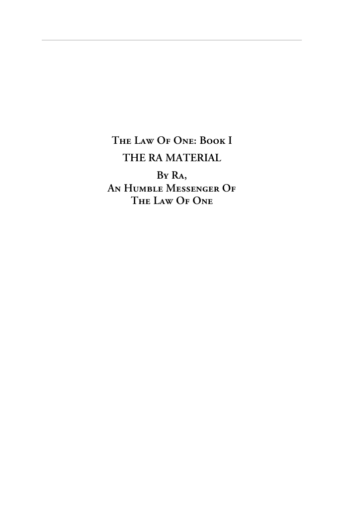 Teachings Of Ra - Law Of One Books I-V cover