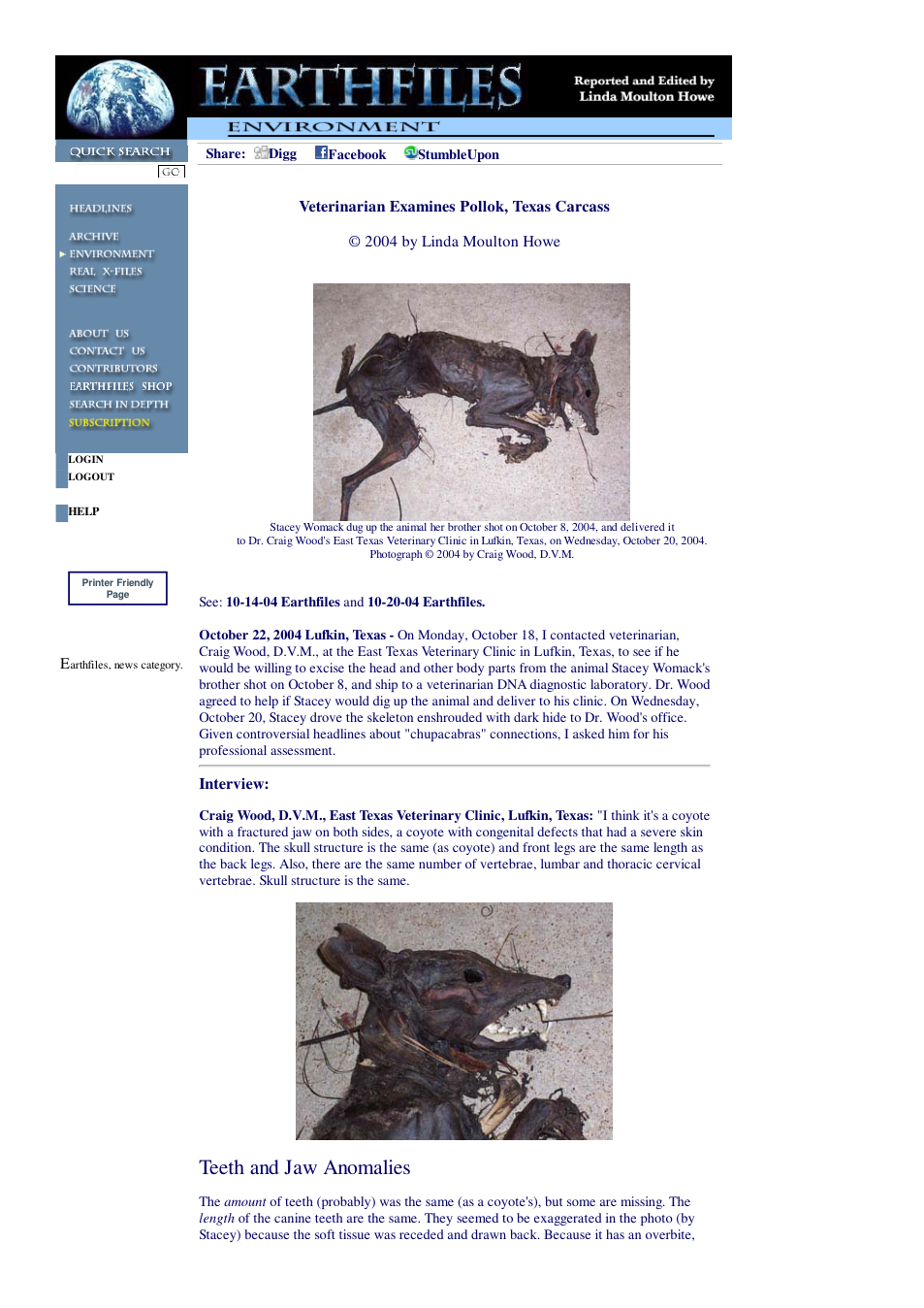 10 23 2004 Veterinarian Examines Pollok, Texas Carcass cover