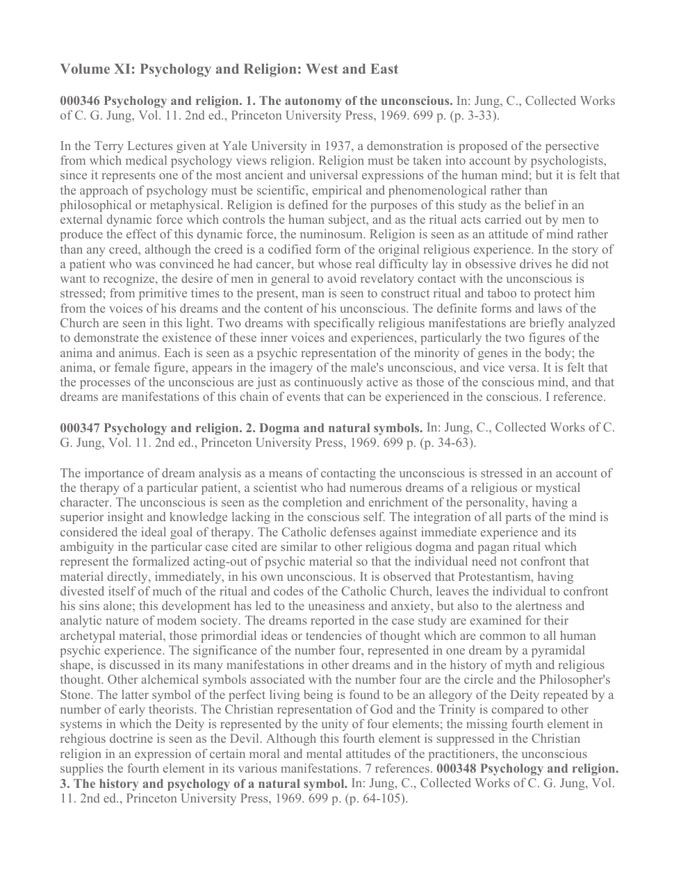 Psychology And Religion West And East cover