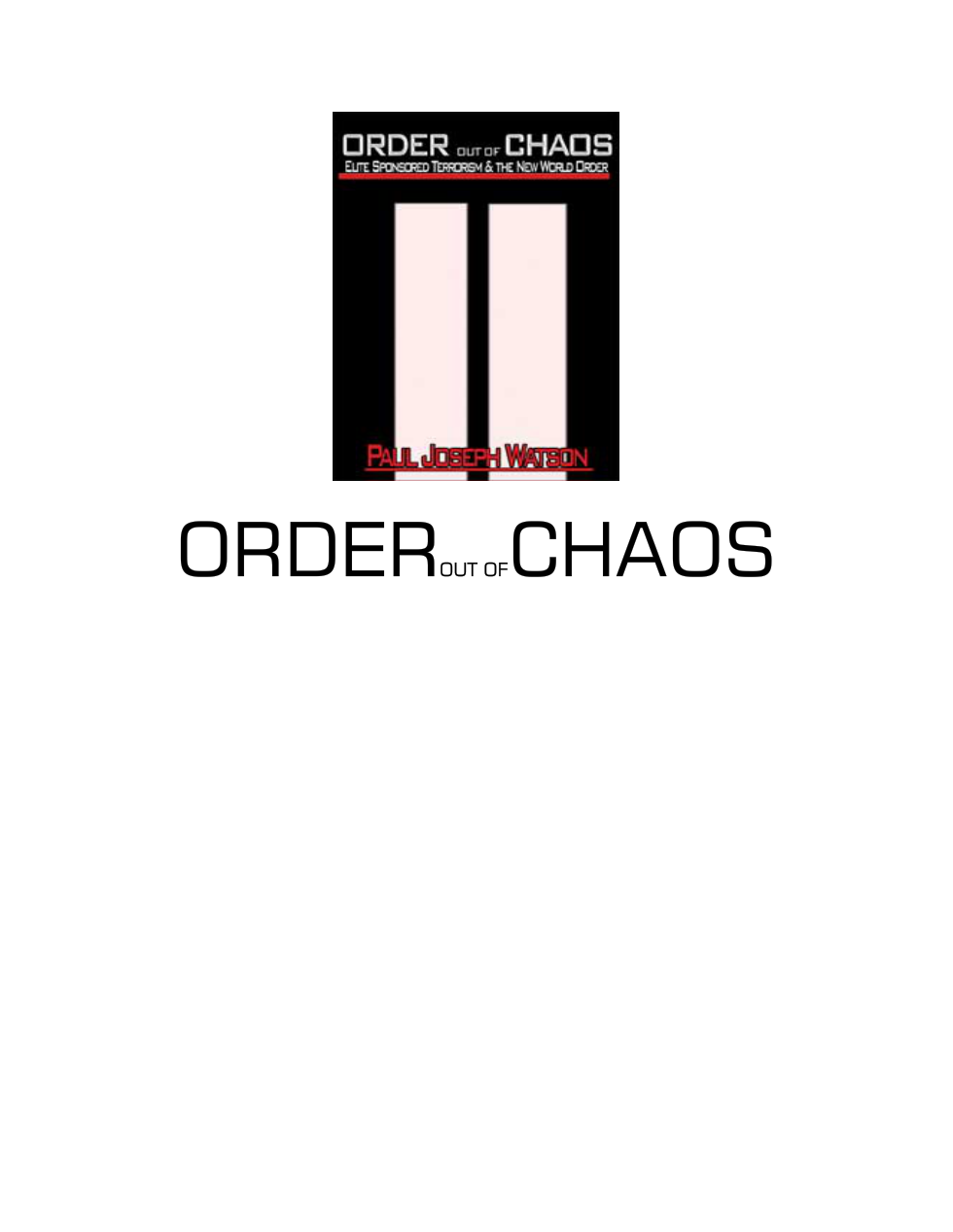 Order Out Of Chaos cover