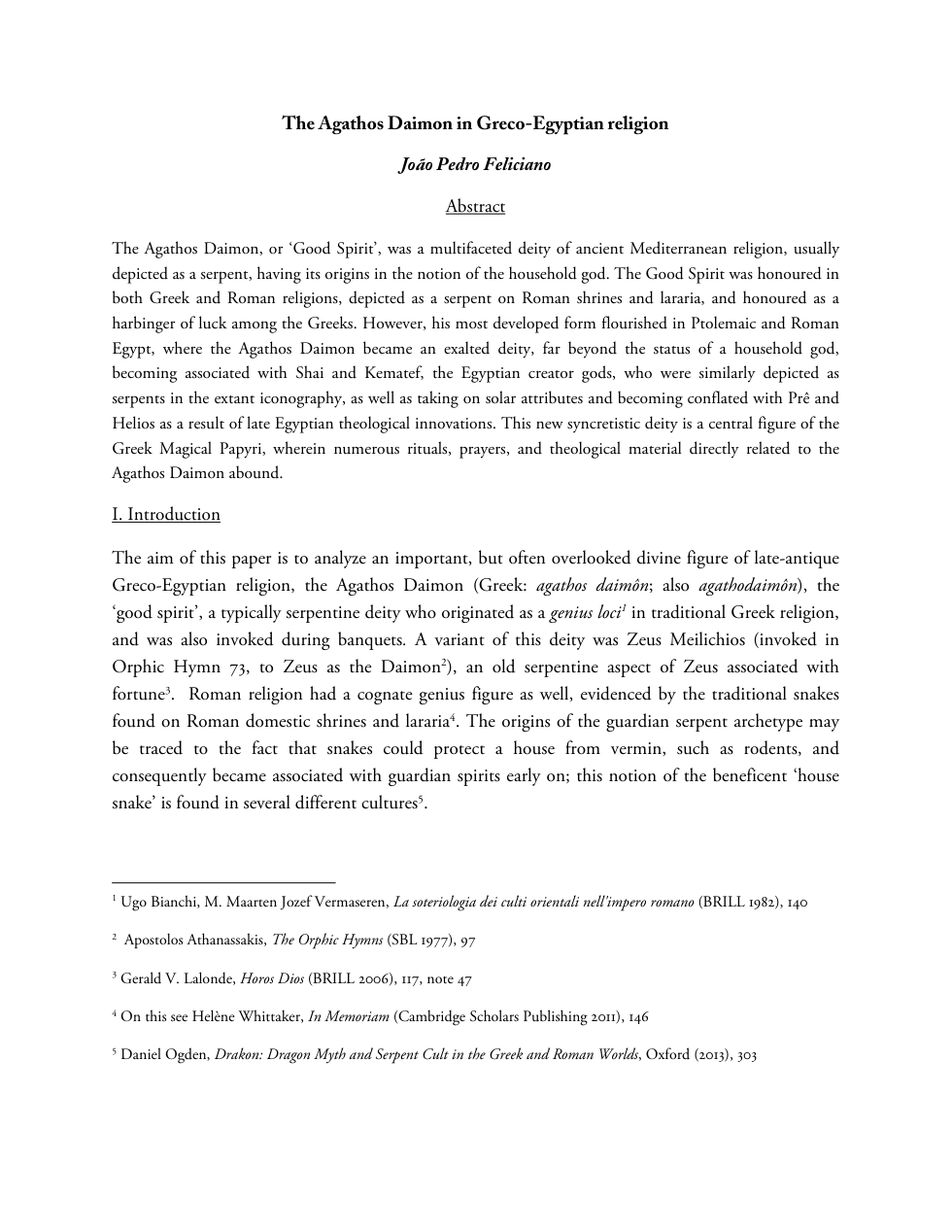 The Agathos Daimon in Greco-Egyptian rel cover