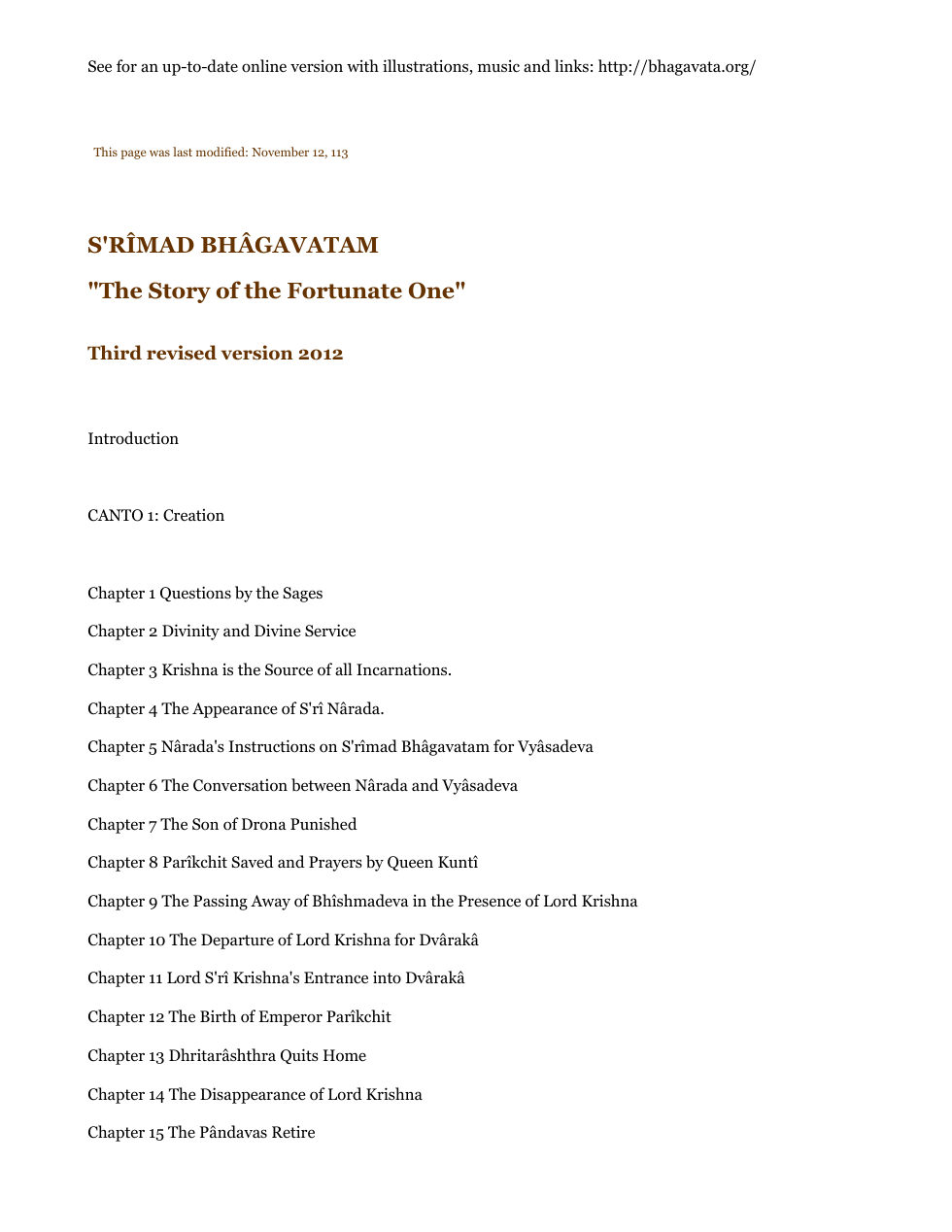 Srimad Bhagavatam cover