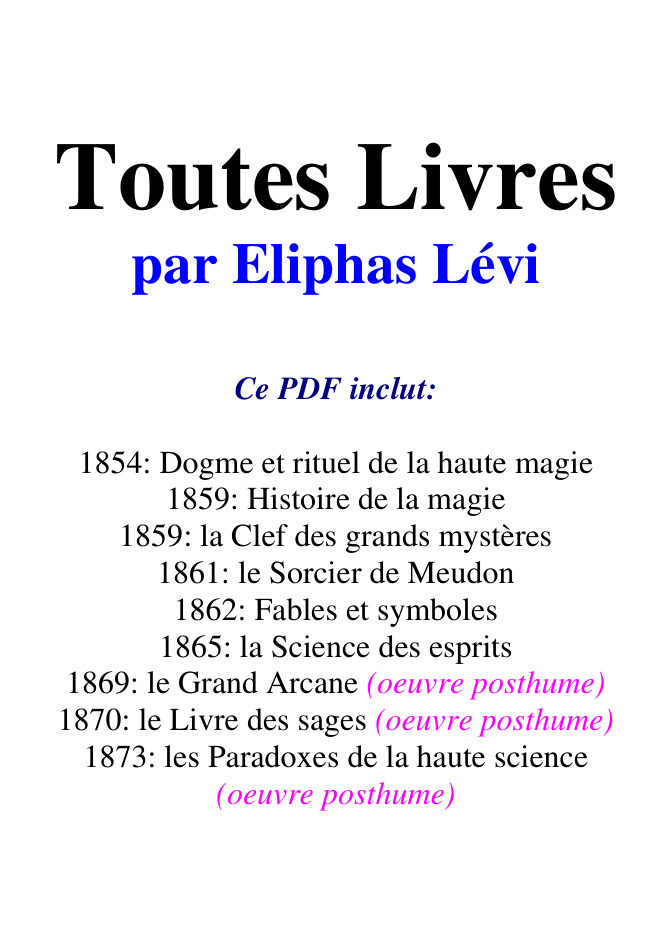 Eliphas Levi cover