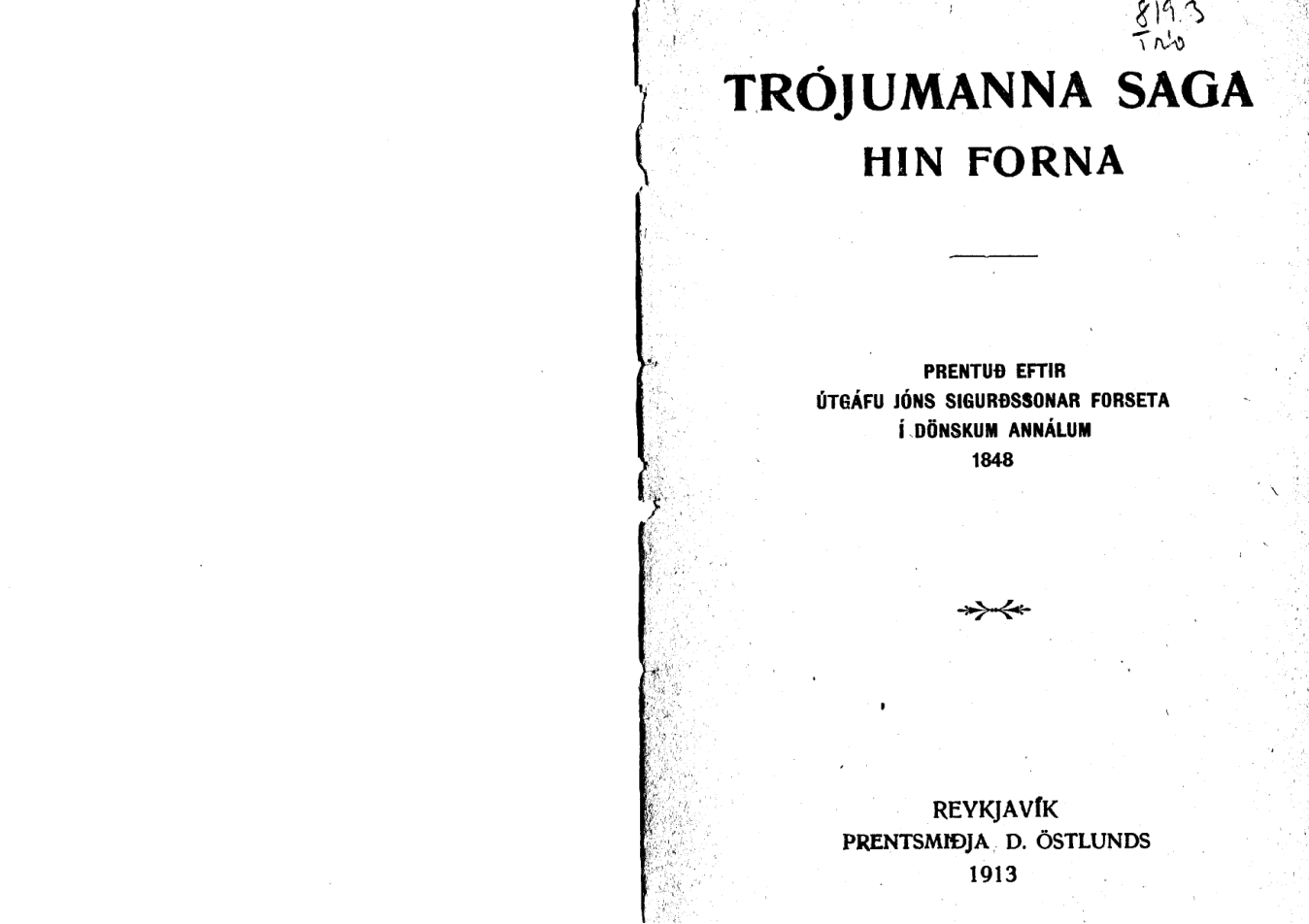 Trojumanna saga hin forna cover