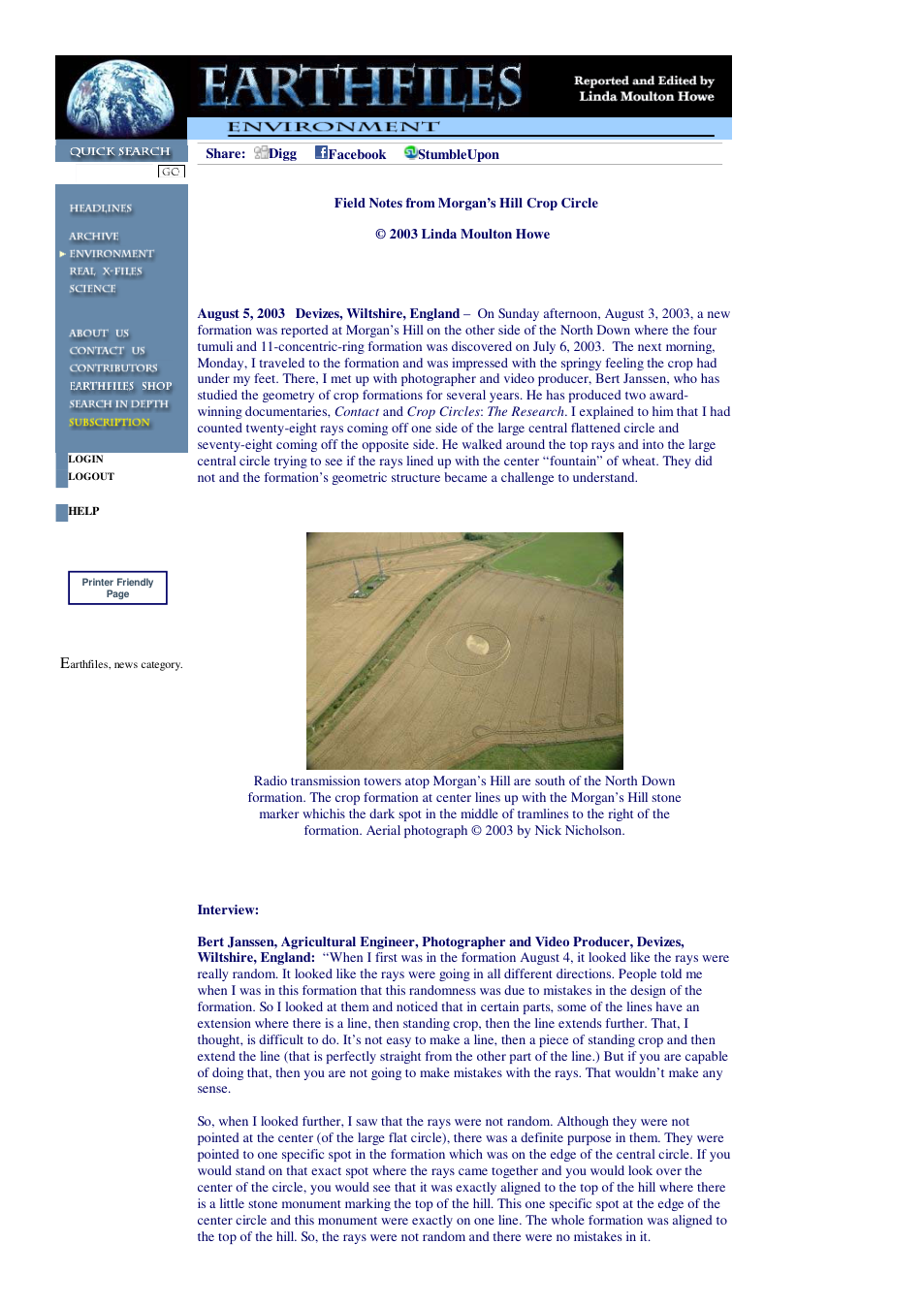 08 05 2003 Field Notes from Morgan’s Hill Crop Circle cover