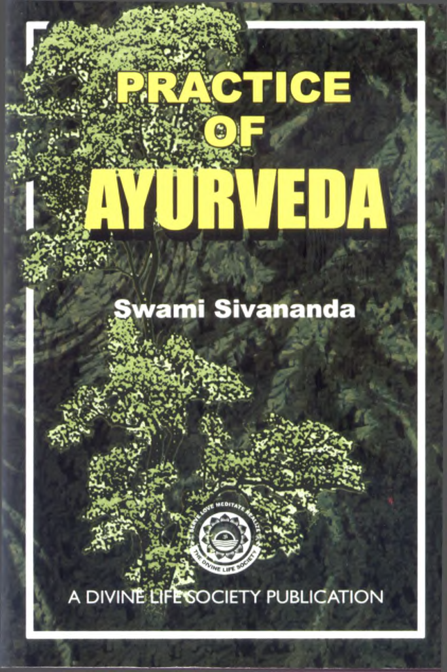 Sivananda Practice of Ayurveda cover