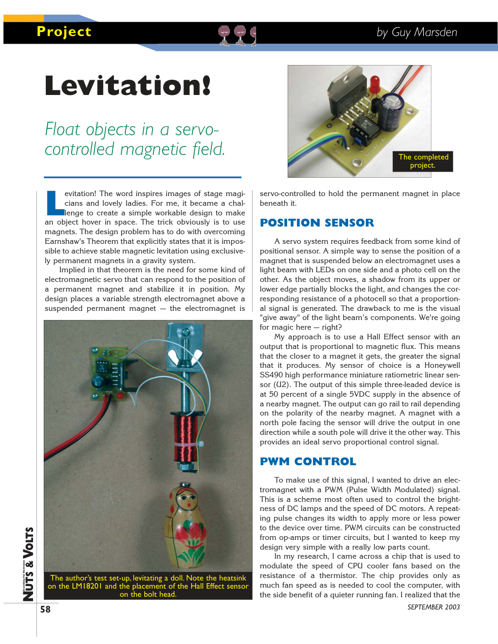 Levitation cover