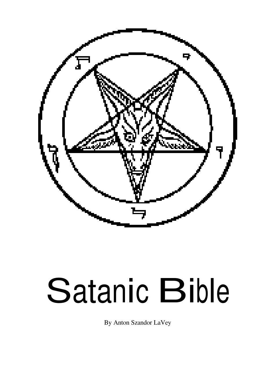 Satanic Bible by LaVey cover
