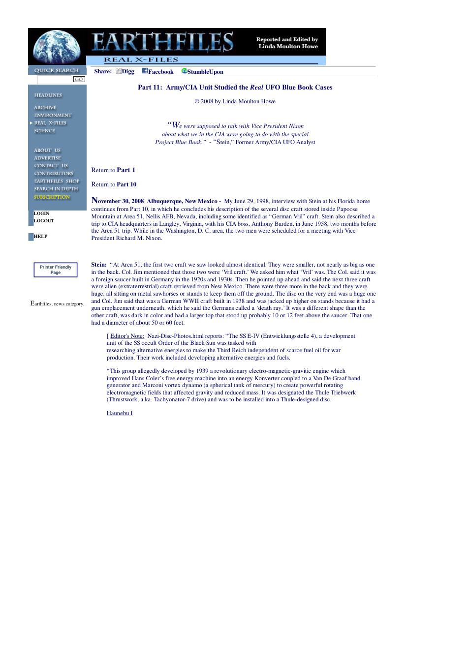 11 30 2008 Part 11 Army CIA Unit Studied the Real UFO Blue Book Cases cover