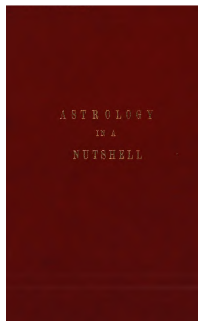 Astrology in a Nutshell - C H Webber (1902) cover