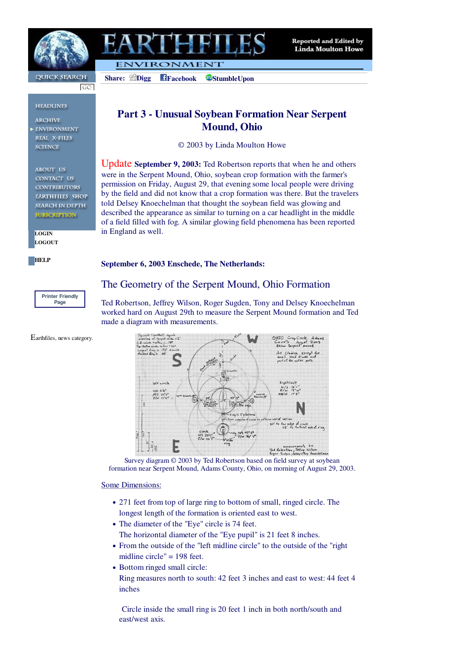09 06 2003 Part 3 - Unusual Soybean Formation Near Serpent Mound, Ohio cover