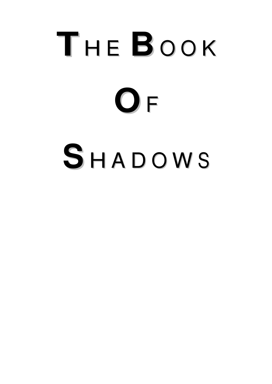 The Book Of Shadows cover