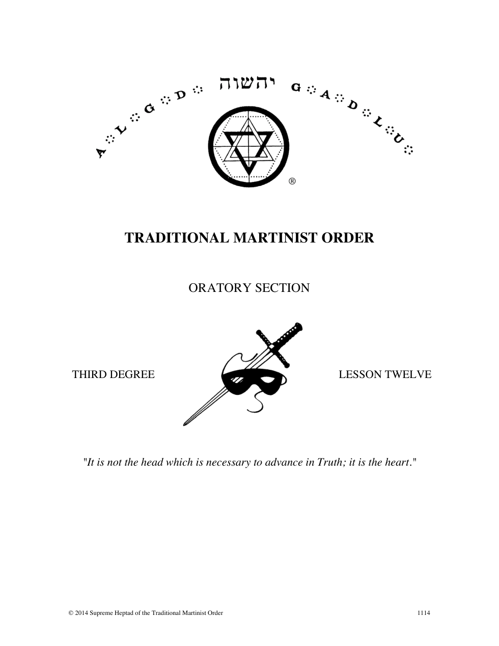 Third Degree Lesson 12 11102014 cover