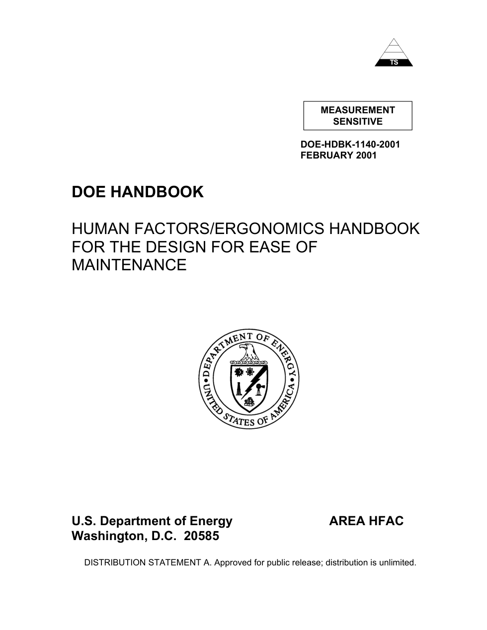 USDOE Human Factors & Ergonomics cover