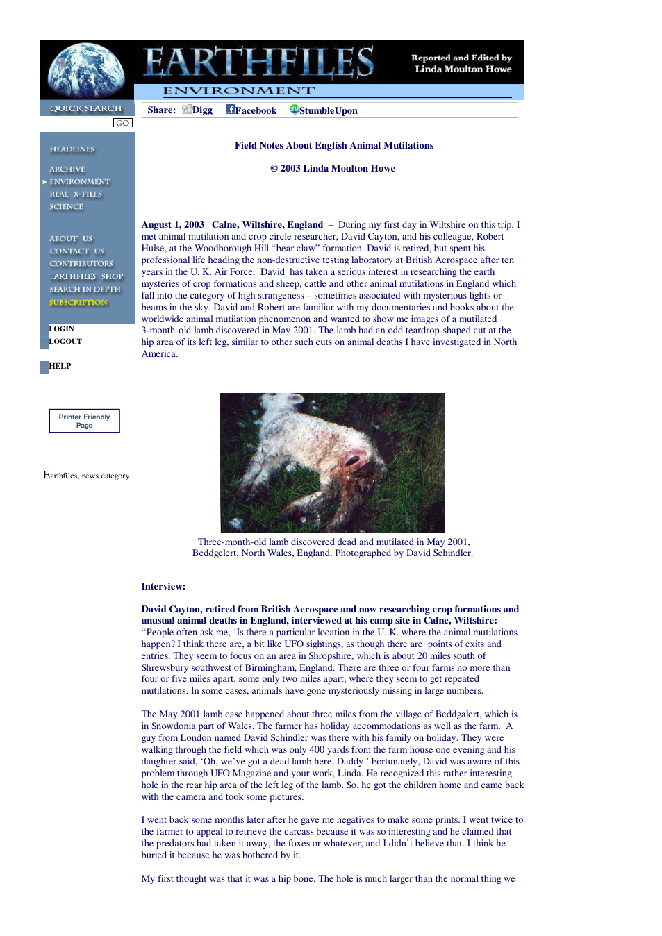 08 01 2003 Field Notes About English Animal Mutilations cover