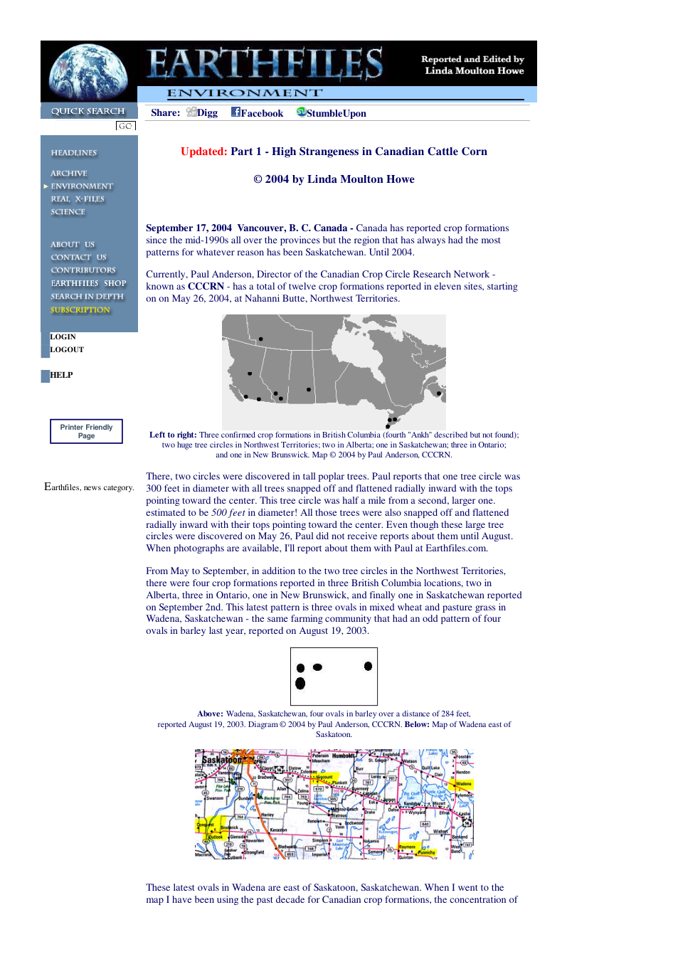 09 17 2004 Updated Part 1 - High Strangeness in Canadian Cattle Corn cover