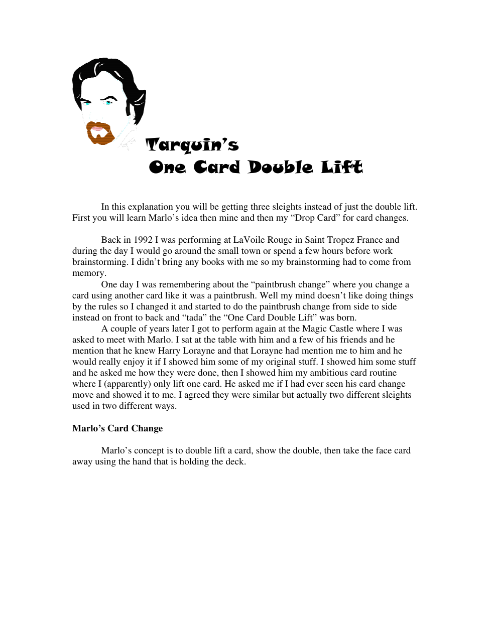 Tarquin Churchwell - One Card Double Lift cover