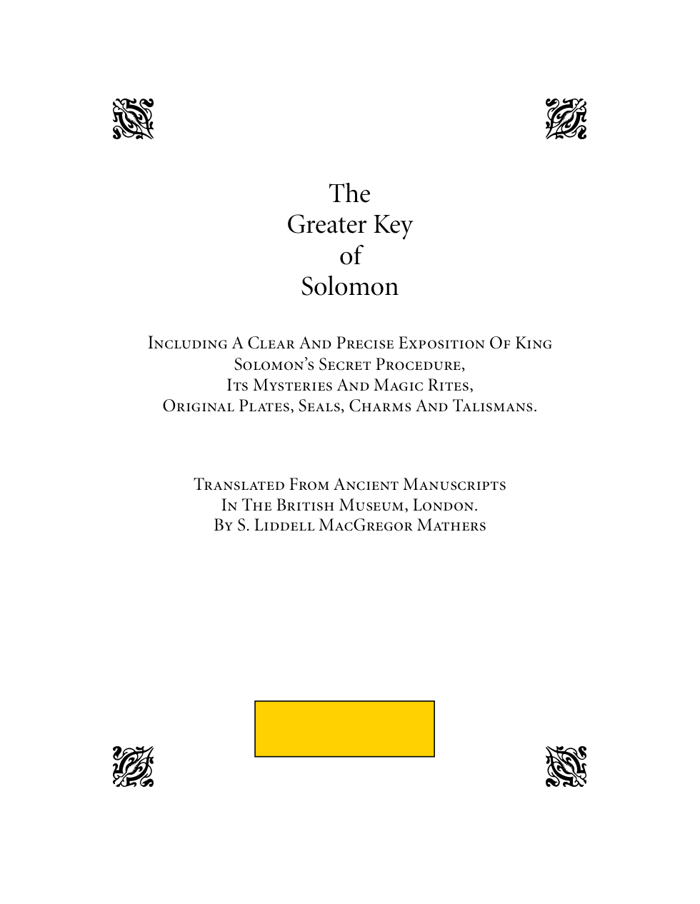 The Key of Solomon(1916) cover