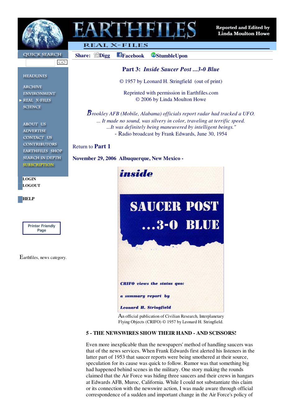 11 29 2006 Part 3 Inside Saucer Post ...3-0 Blue cover