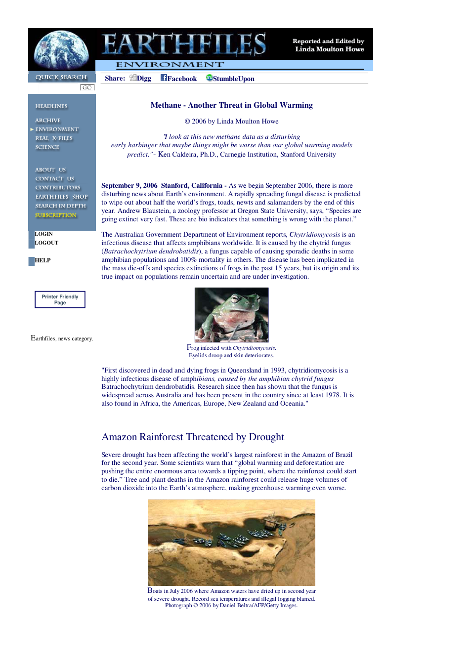 09 09 2006 Methane - Another Threat in Global Warming cover