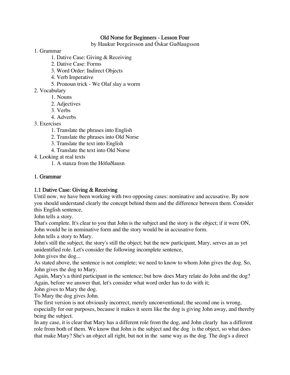Old Norse Lesson 4 cover