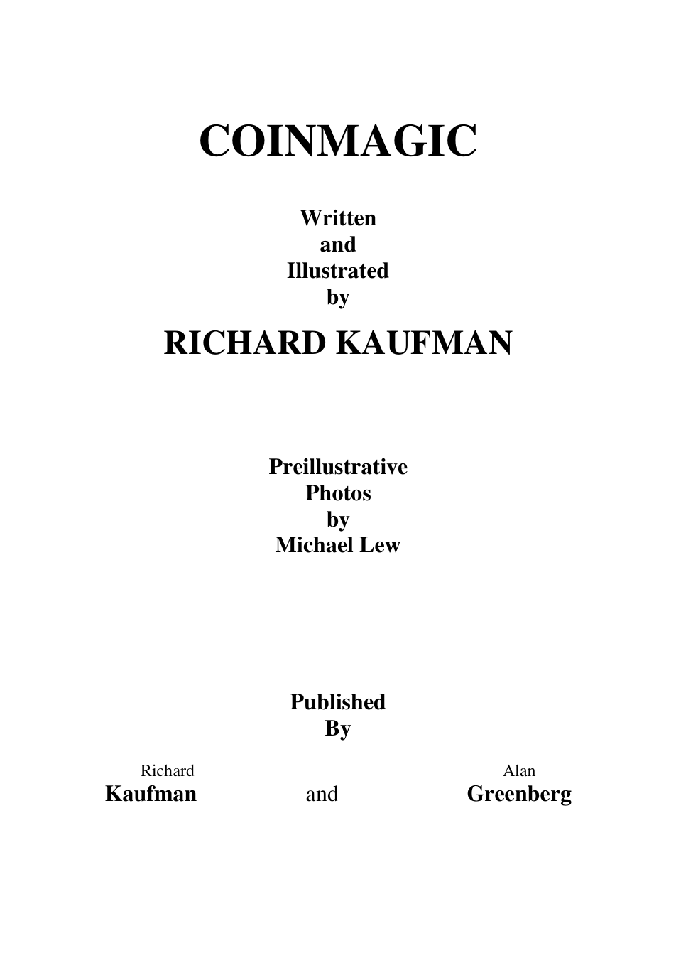 Richard Kaufman - Coin Magic cover