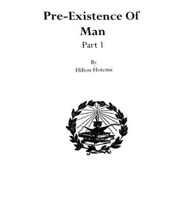 Pre- Existence of Man 1 cover