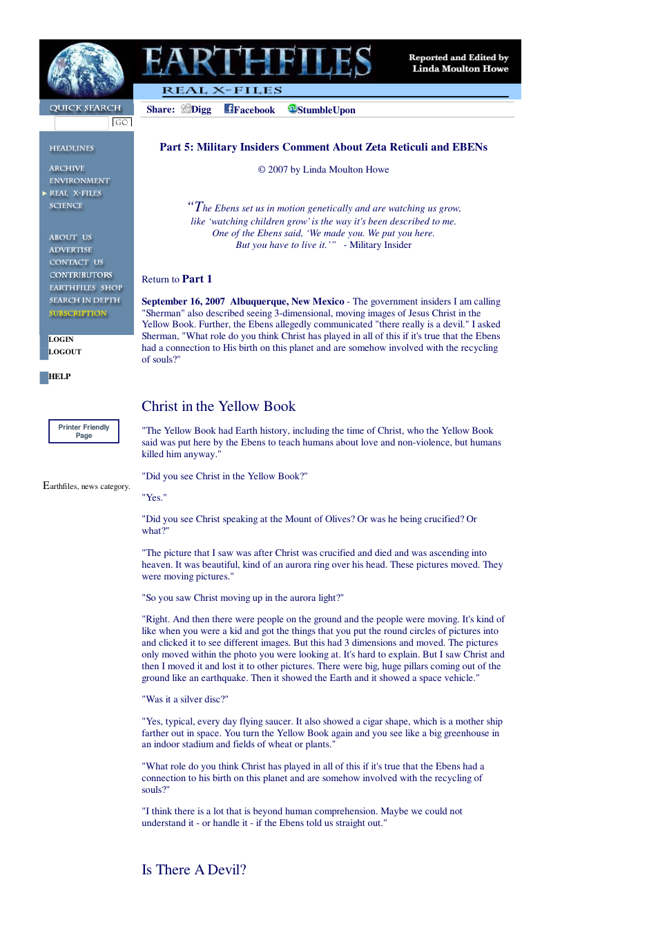 09 16 2007 Part 5 Military Insiders Comment About Zeta Reticuli and EBENs cover