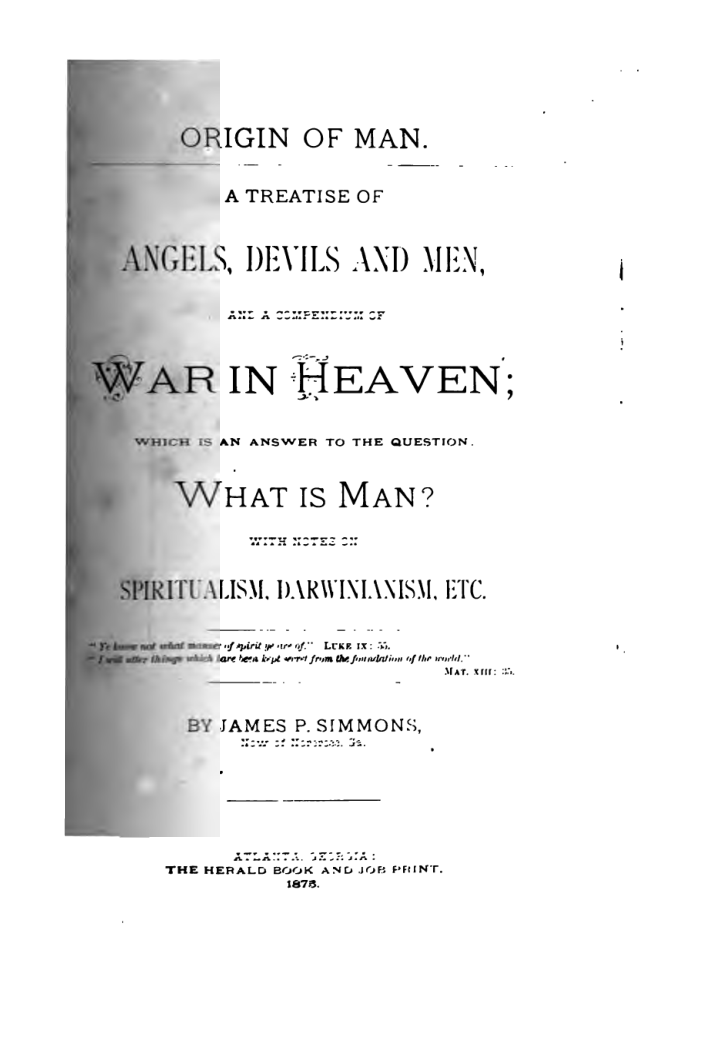 Origin of Man cover