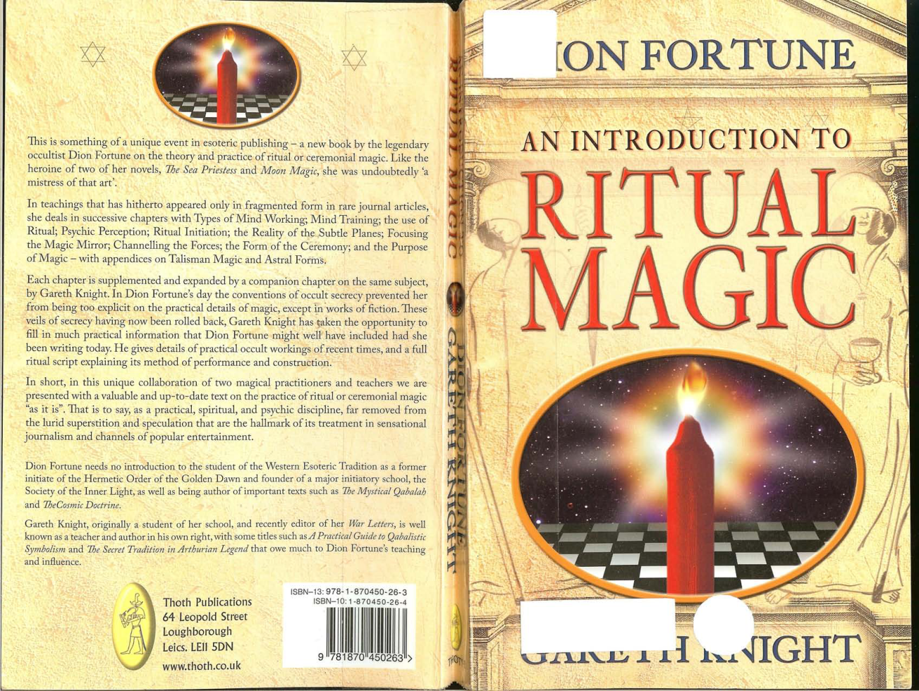 Dion Fortune - Introduction To Ritual Magic cover