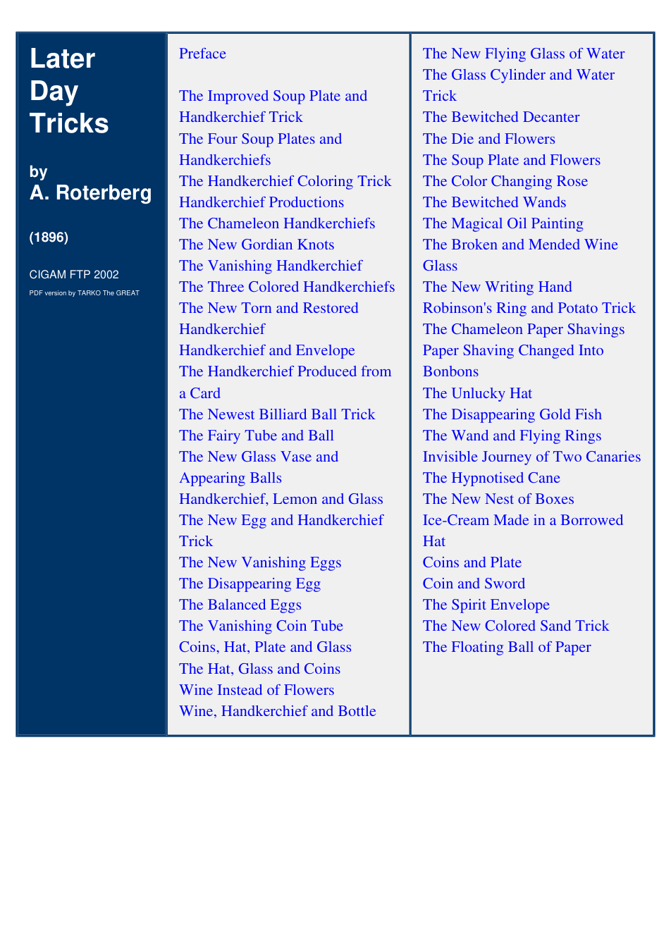A. Roterberg - Later Day Tricks cover