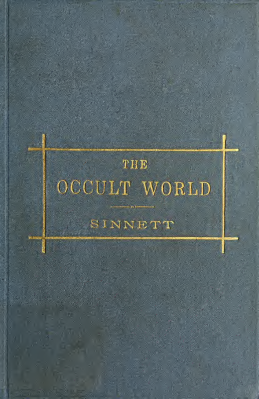 Occult World - A P Sinnett cover
