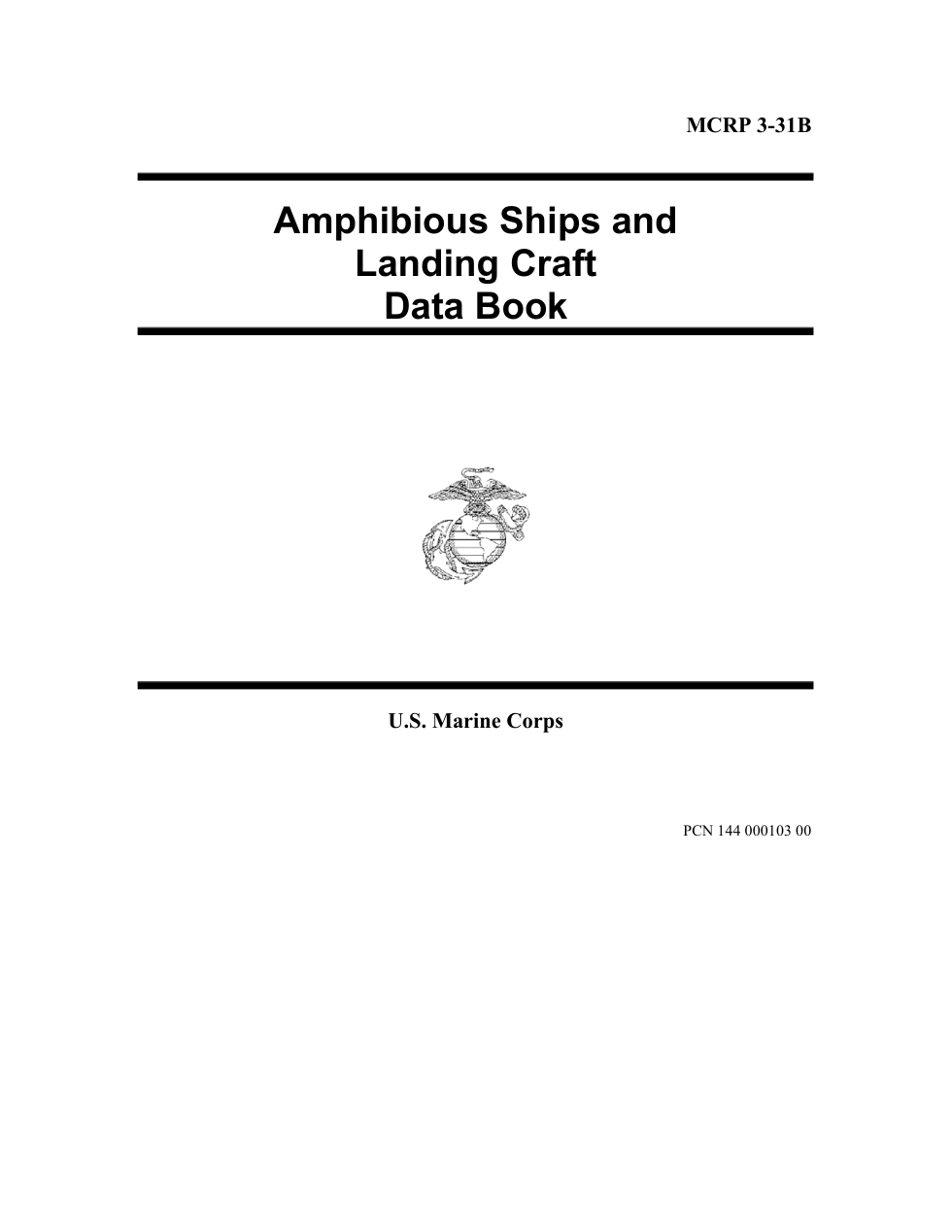 USMC Amphibious Ships & Landing Craft Data 2001 39 pages cover