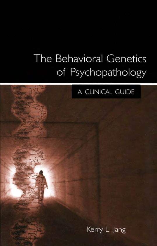 Behavioral Genetics Of Psychopathology cover