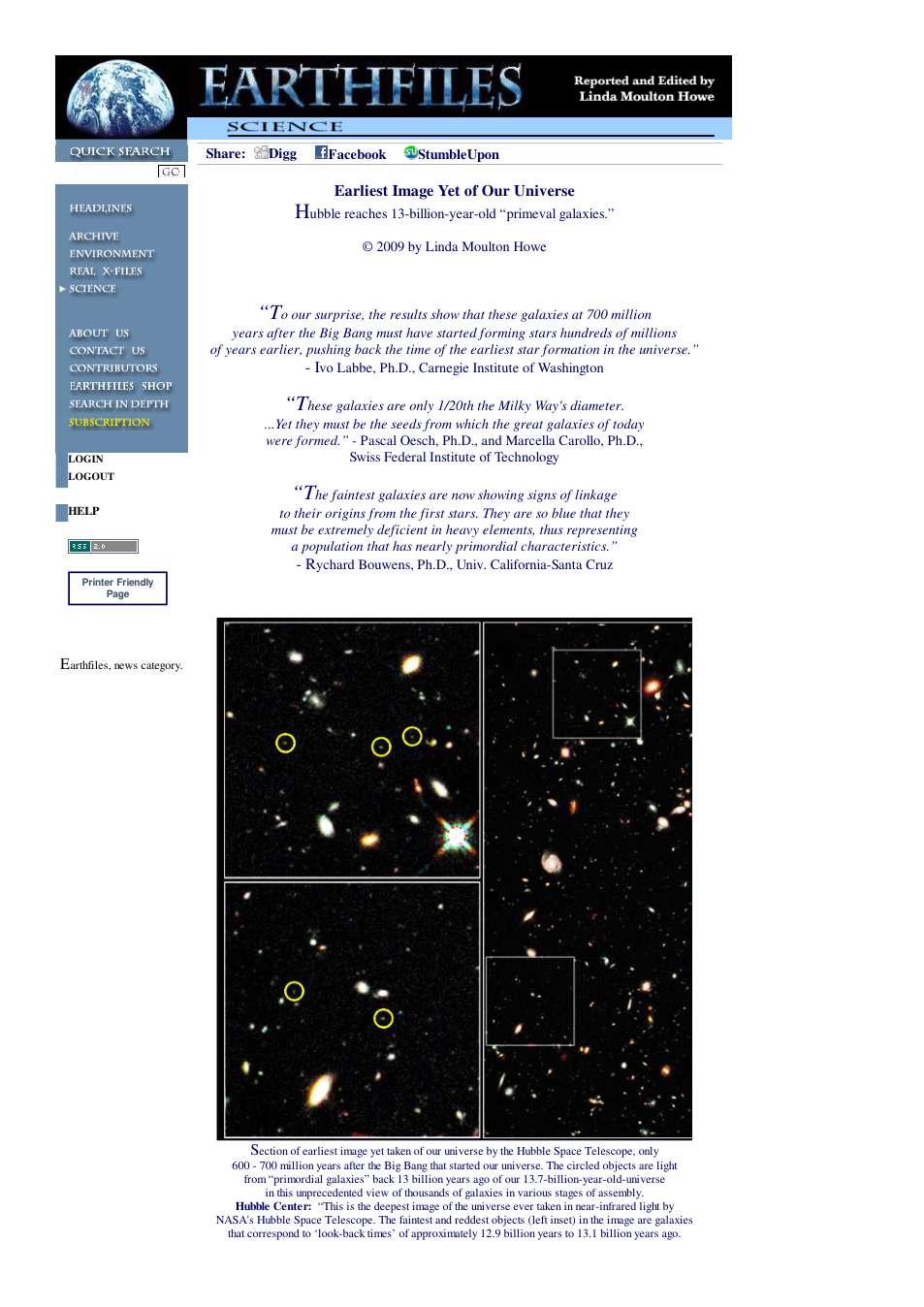 01 06 2010 Earliest Image Yet of Our Universe cover