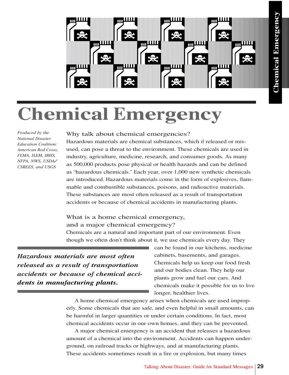 FEMA Chemical Emergency 11 pages cover