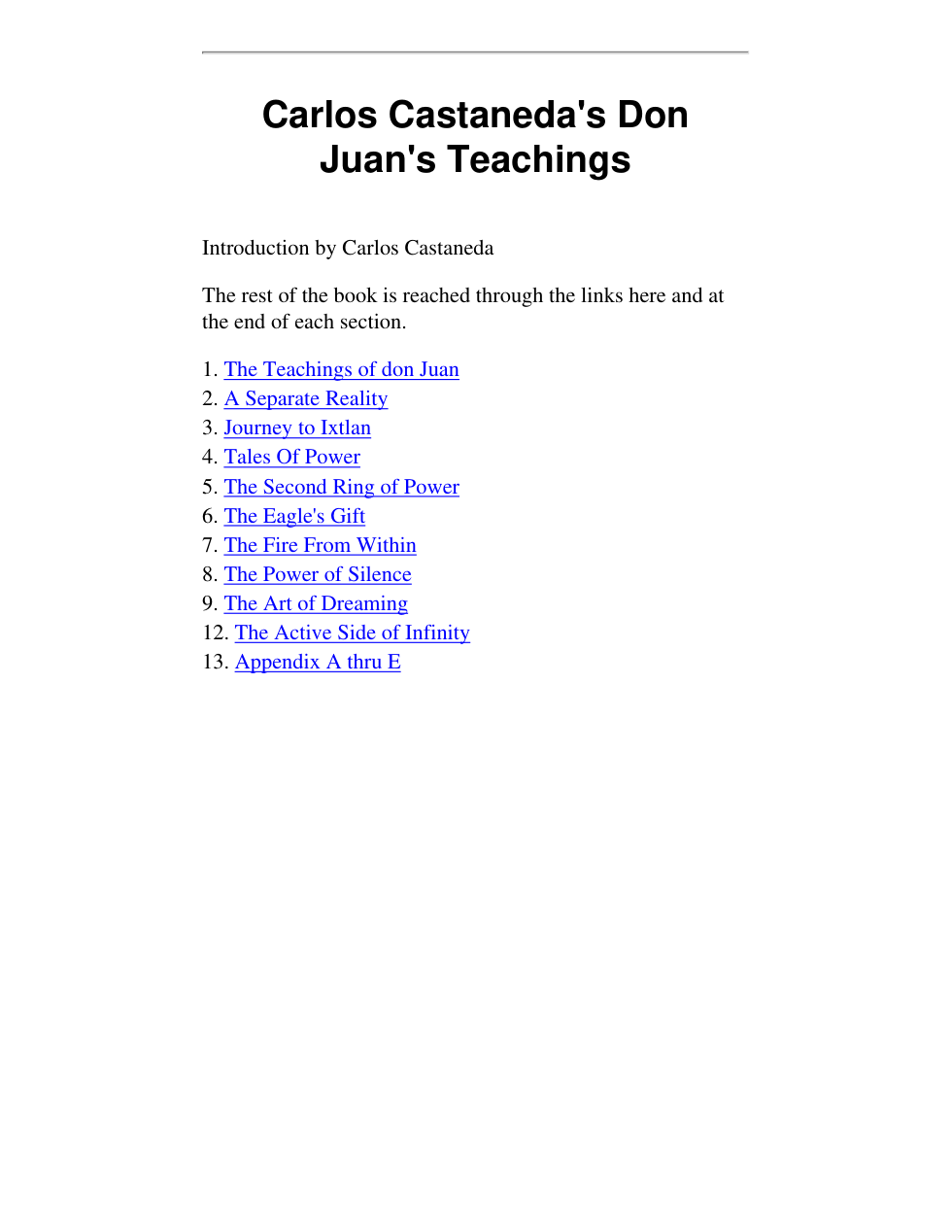 Carlos Castaneda - The Teachings Of Don Juan cover