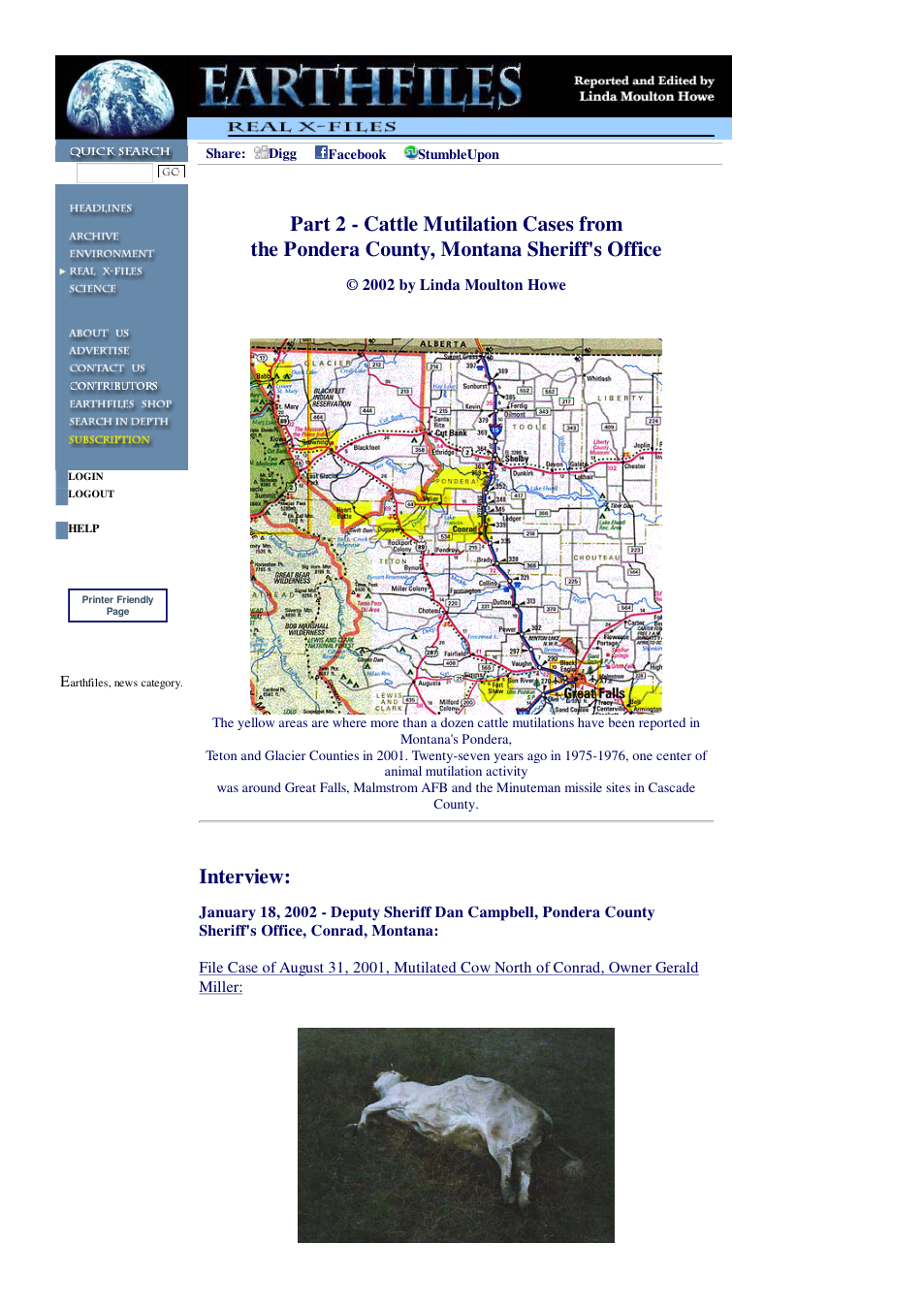 01 18 2002 Part 2 - Cattle Mutilation Cases from the Pondera County, Montana Sheriff's Office cover